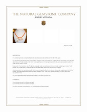 73.00 Ct. Mixed Coral and Natural Diamond Antique Style Necklace, 14K White Gold Appraisal