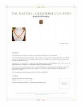 73.00 Ct. Coral Coral Antique Style Necklace, 14K White Gold Appraisal