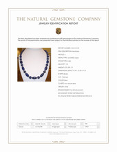 301.10 Ct. Lapis and Natural Diamond Antique Style Necklace, 14K White Gold Scan Report