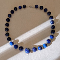 524.99 Ct. Lapis Natural Diamond Halo Necklace, 14K White Gold Life Style
