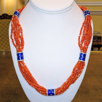 Coral 14K White Gold necklace