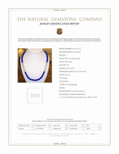 196.40 Ct. Lapis Natural Diamond Antique Style Necklace, 14K White Gold Scan Report