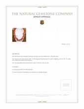 521.78 Ct. Coral Multi Stone Necklace, 14K White Gold Appraisal
