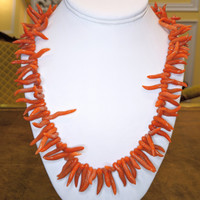 Coral 14K White Gold necklace