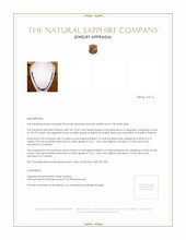 139.75 Ct. Sapphire Natural Diamond Antique Style Necklace, 14K White Gold Appraisal