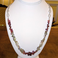 139.75 Ct. Sapphire 14K White Gold necklace