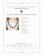 125.26 Ct. Multi Color Sapphire Multi Stone Necklace, 14K White Gold Scan Report