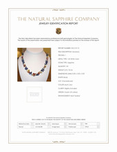 125.26 Ct. Sapphire Antique Style Necklace, 14K White Gold Scan Report