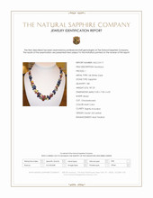 187.23 Ct. Multi Color Sapphire Multi Stone Necklace, 14K White Gold Scan Report