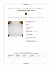 0.30 Ct. Emerald and Natural Diamond Bezel Necklace, 14K Yellow Gold Scan Report