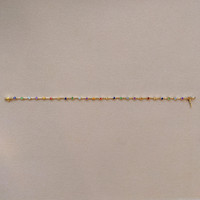 0.05 Ct.Tw. Purple Amethyst, Blue Topaz, Green Tsavorite Garnet, Orange Citrine, Blue Aquamarine and Mixed Sapphire Tennis/Line Bracelet, 14K Yellow Gold Image