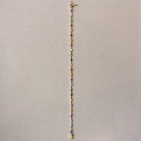 0.05 Ct.Tw. Purple Amethyst, Blue Topaz, Green Tsavorite Garnet, Orange Citrine, Blue Aquamarine and Mixed Sapphire Tennis/Line Bracelet, 14K Yellow Gold Life Style
