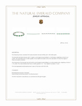 4.61 Ct.Tw.Total Carat Weight Emerald and Natural Diamond Pave Bracelet, 18K White Gold Appraisal