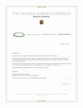 4.61 Ct.Tw. Emerald Natural Diamond Pave Bracelet, 18K White Gold Appraisal