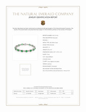 4.61 Ct.Tw. Emerald Natural Diamond Pave Bracelet, 18K White Gold Scan Report