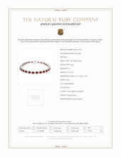 5.02 Ct.Tw. Ruby Natural Diamond Pave Bracelet, 18K White Gold Scan Report