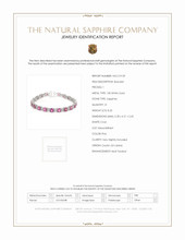 8.25 Ct.Tw.Total Carat Weight Sapphire Natural Diamond Pave Bracelet, 18K White Gold Scan Report