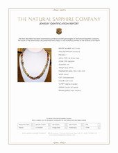 189.93 Ct. Multi Color Sapphire Multi Stone Necklace, 14K White Gold Scan Report