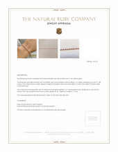 1.08 Ct.Tw. Ruby Natural Diamond Tennis/Line Bracelet, 14K Yellow Gold Appraisal
