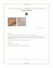 1.41 Ct.Tw.Total Carat Weight Emerald Tennis/Line Bracelet, 14K Yellow Gold Appraisal