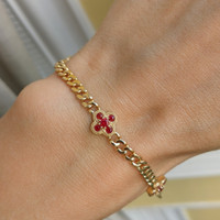0.25 Ct.Tw. Ruby Yellow Gold bracelet