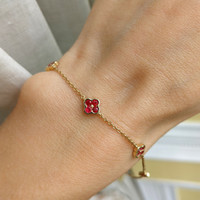 0.22 Ct.Tw. Ruby Yellow Gold bracelet