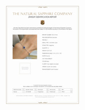 0.22 Ct.Tw.Total Carat Weight Sapphire Sapphire Accent Stones Bracelet, 14K White Gold Scan Report