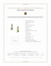 0.30 Ct.Tw. Emerald Natural Diamond Hoops Earrings, 14K Yellow Gold Scan Report