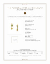 0.24 Ct.Tw. Emerald Natural Diamond Hoops Earrings, 14K Yellow Gold Scan Report