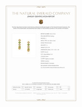 0.24 Ct.Tw.Total Carat Weight Emerald and Natural Diamond Hoops Earrings, 14K Yellow Gold Scan Report