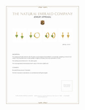 0.25 Ct.Tw. Emerald Hoops Earrings, 14K Yellow Gold Appraisal