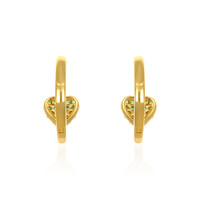 0.25 Ct.Tw. Emerald Hoops Earrings, 14K Yellow Gold Image