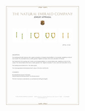 0.26 Ct.Tw.Total Carat Weight Emerald and Natural Diamond Hoops Earrings, 14K Yellow Gold Appraisal