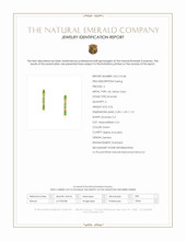 0.26 Ct.Tw.Total Carat Weight Emerald and Natural Diamond Hoops Earrings, 14K Yellow Gold Scan Report