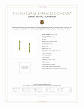0.26 Ct.Tw. Emerald Natural Diamond Hoops Earrings, 14K Yellow Gold Scan Report