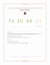 1.07 Ct.Tw.Total Carat Weight Emerald Hoops Earrings, 14K Yellow Gold Appraisal