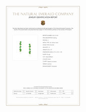 1.07 Ct.Tw.Total Carat Weight Emerald Hoops Earrings, 14K Yellow Gold Scan Report