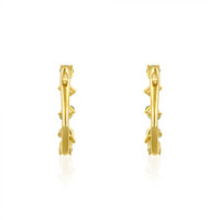 1.07 Ct.Tw. Emerald Hoops Earrings, 14K Yellow Gold Image