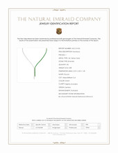 3.88 Ct. Emerald and Natural Diamond Pave Necklace, 14K Yellow Gold Scan Report