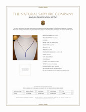 4.67 Ct. Blue Sapphire and Natural Diamond Pave Necklace, 14K White Gold Scan Report
