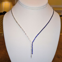 4.67 Ct. Sapphire 14K White Gold necklace