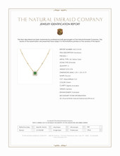 0.06 Ct. Emerald and Natural Diamond Pave Necklace, 14K Yellow Gold Scan Report