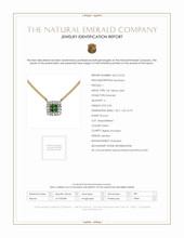 0.06 Ct. Emerald Natural Diamond Pave Necklace, 14K Yellow Gold Scan Report