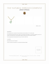 0.10 Ct. Emerald Pave Pendant, 14K Yellow Gold Appraisal