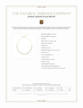 0.93 Ct. Emerald and Natural Diamond Accent Stones Necklace, 14K Yellow Gold Scan Report