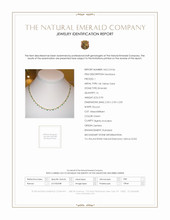 0.93 Ct. Emerald Natural Diamond Accent Stones Necklace, 14K Yellow Gold Scan Report