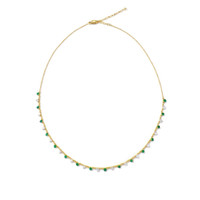 0.93 Ct. Emerald 14K Yellow Gold necklace