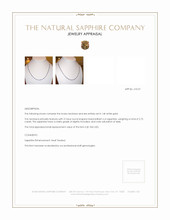 2.75 Ct. Blue Sapphire Accent Stones Necklace, 14K White Gold Appraisal