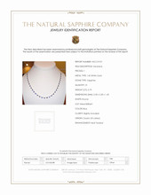 2.75 Ct. Blue Sapphire Accent Stones Necklace, 14K White Gold Scan Report