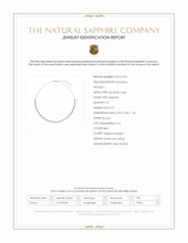 2.75 Ct. Blue Sapphire Accent Stones Necklace, 14K White Gold Scan Report